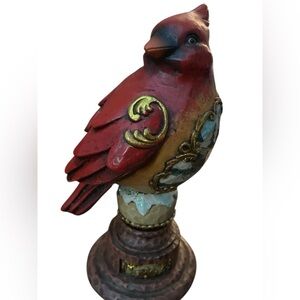 Elegant Red Cardinal Holiday Figurine